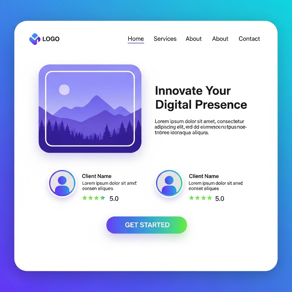 Landing page illustrée pour montrer une structure optimisée qui augmente les demandes de devis.