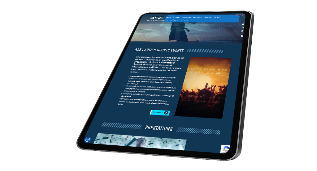 Outsourcing Madagascar ASE (Arts & Sports Events) 2 Agence web Madagascar ase ipad pattern