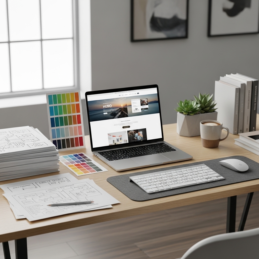 Maquettes et wireframes utilisés lors des étapes d’une refonte de site.