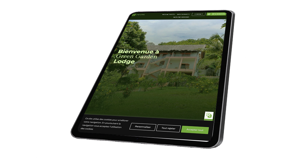 Outsourcing Madagascar Green Garden lodge 2 Agence web Madagascar ipad